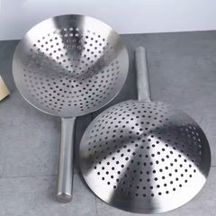 40 × 22 CM Stainless Steel Long Handle Perforated Strainer Skimmer & Oil Filter Ladle for Frying, Noodles, Vegetables & Soup