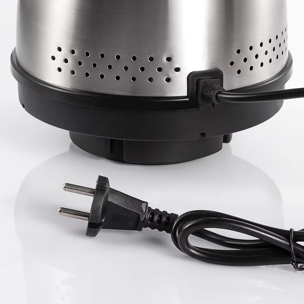 RAF High-Power Electric Food Processor with 1000W Motor, 4 Sharp Blades, Stainless Steel Build - 10 Litres Capacity