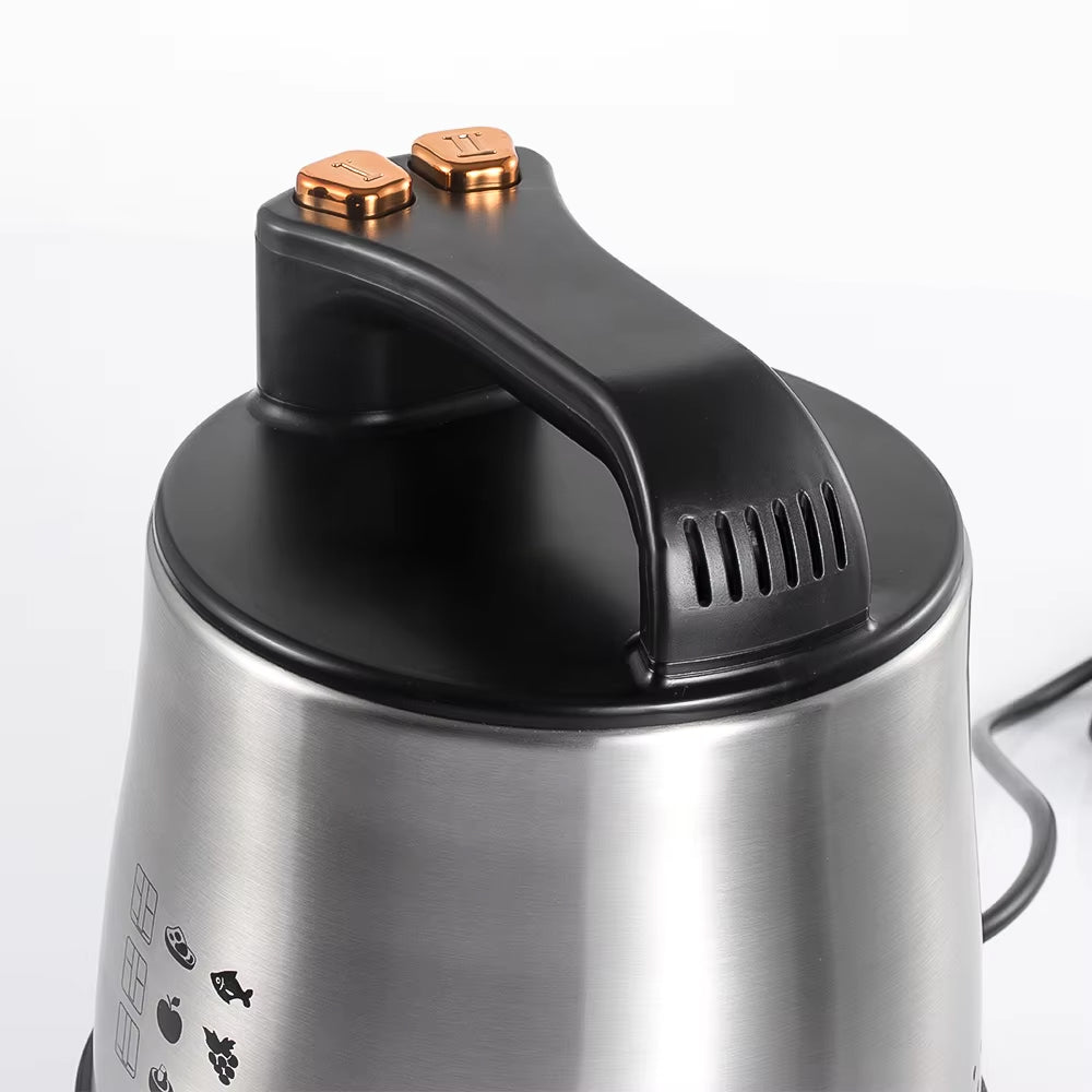 RAF High-Power Electric Food Processor with 1000W Motor, 4 Sharp Blades, Stainless Steel Build - 10 Litres Capacity