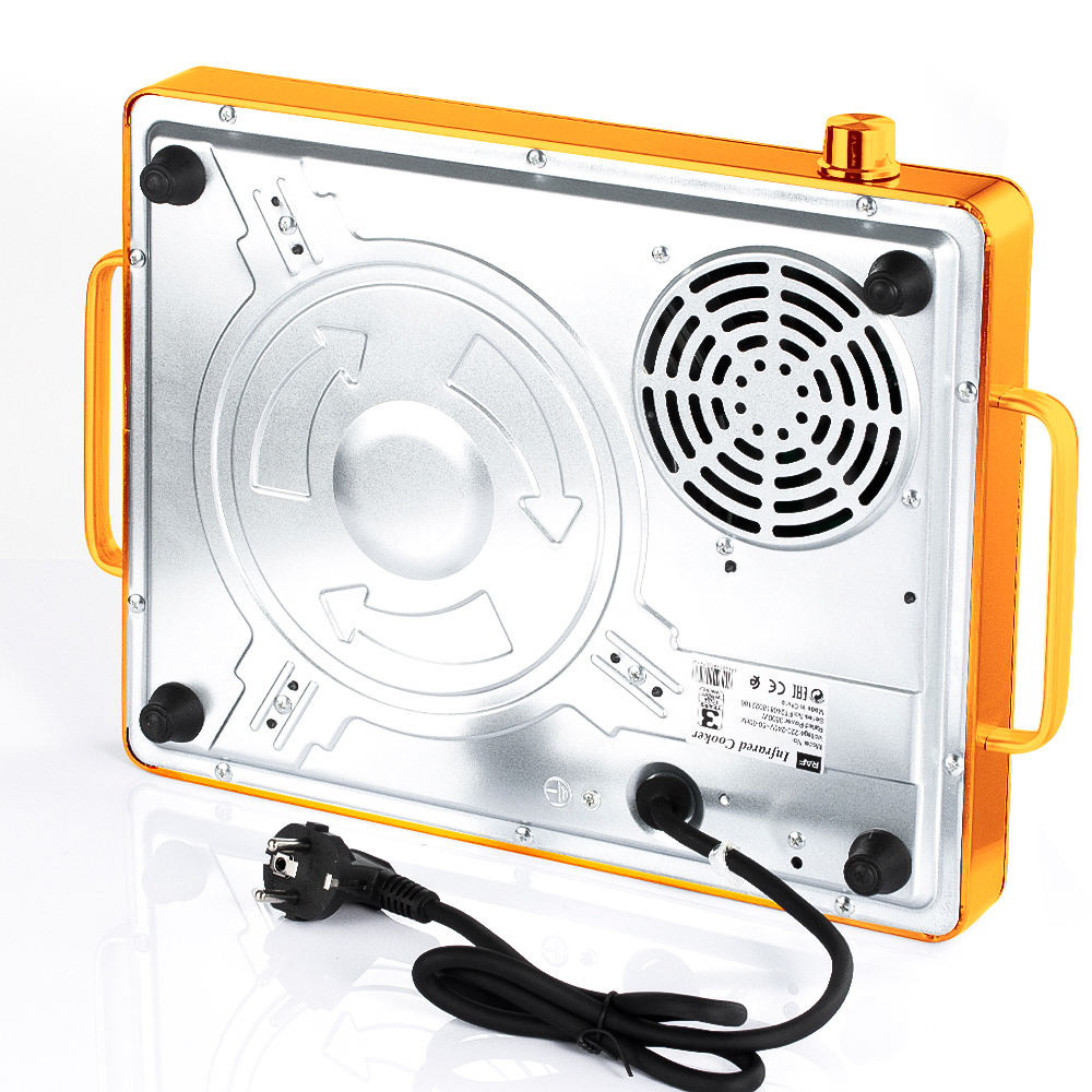 طباخ الأشعة تحت الحمراء RAF R.8027 - موقد الأشعة تحت الحمراء عالي الطاقة رقمي LED بقوة 3500 واط مع لوحة ميكرو كريستالية وحماية أمان وأوضاع طهي متعددة الوظائف