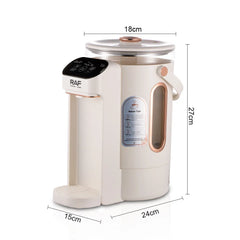 RAF Multifunctional Electric Kettle & Fast Heating Glass Water Dispenser with Keep Warm, Baby Formula Mode, Temperature Display, Touch Control & Borosilicate Glass Pot - 3L Capacity & 800W Power