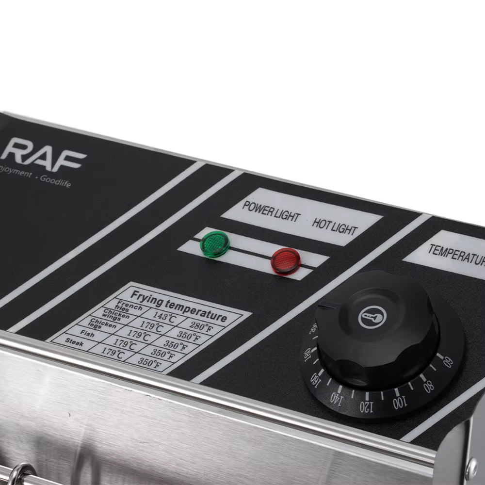 مقلاة RAF العميقة سعة 5.5 لتر مع تسخين سريع ومؤقت وتحكم دقيق في درجة الحرارة - 2500 واط