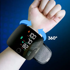 Intelli System Rechargeable Wrist Blood Pressure Monitor with LED Display, Voice Broadcast, Dual User Memory & Automatic Inflation Digital BP Machine