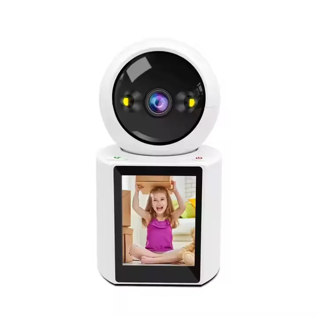 HD Smart Video Calling Camera with 1080P Resolution, Intelligent Night Vision & Dual Storage - 2.8” IPS Screen