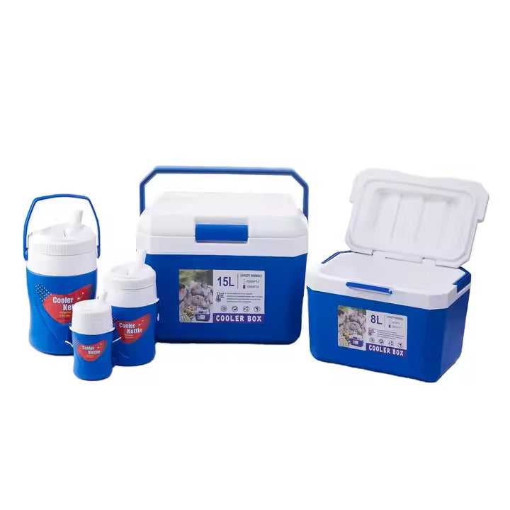 Multi Purpose Insulated Cooler Box Set for Food & Drinks Storage (15L + 8L + 3 Cooler Kettles)