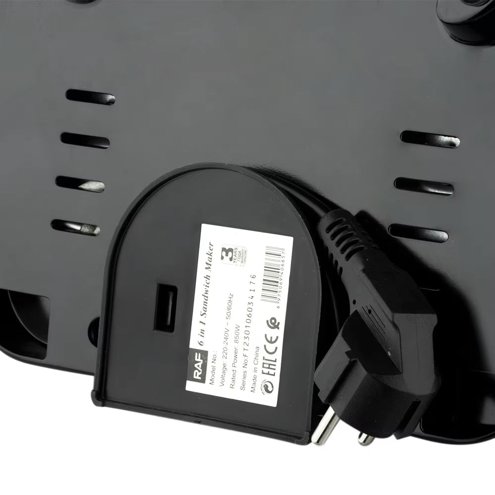 RAF 2-in-1 Donut Cake & Waffle Maker with Uniform Heat and No Stick Coating - 850W