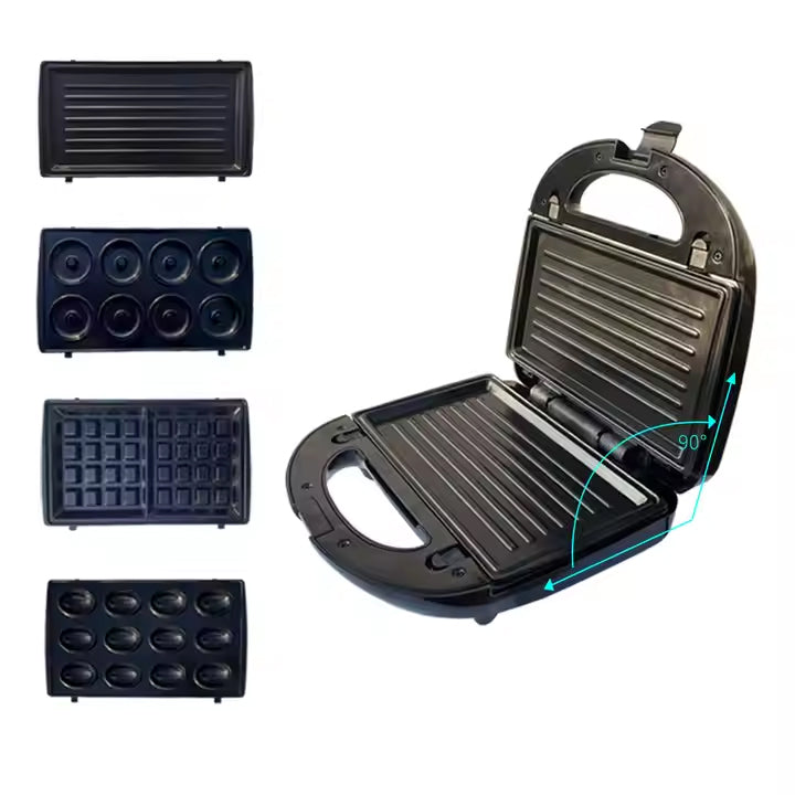 RAF 2-in-1 Donut Cake & Waffle Maker with Uniform Heat and No Stick Coating - 850W