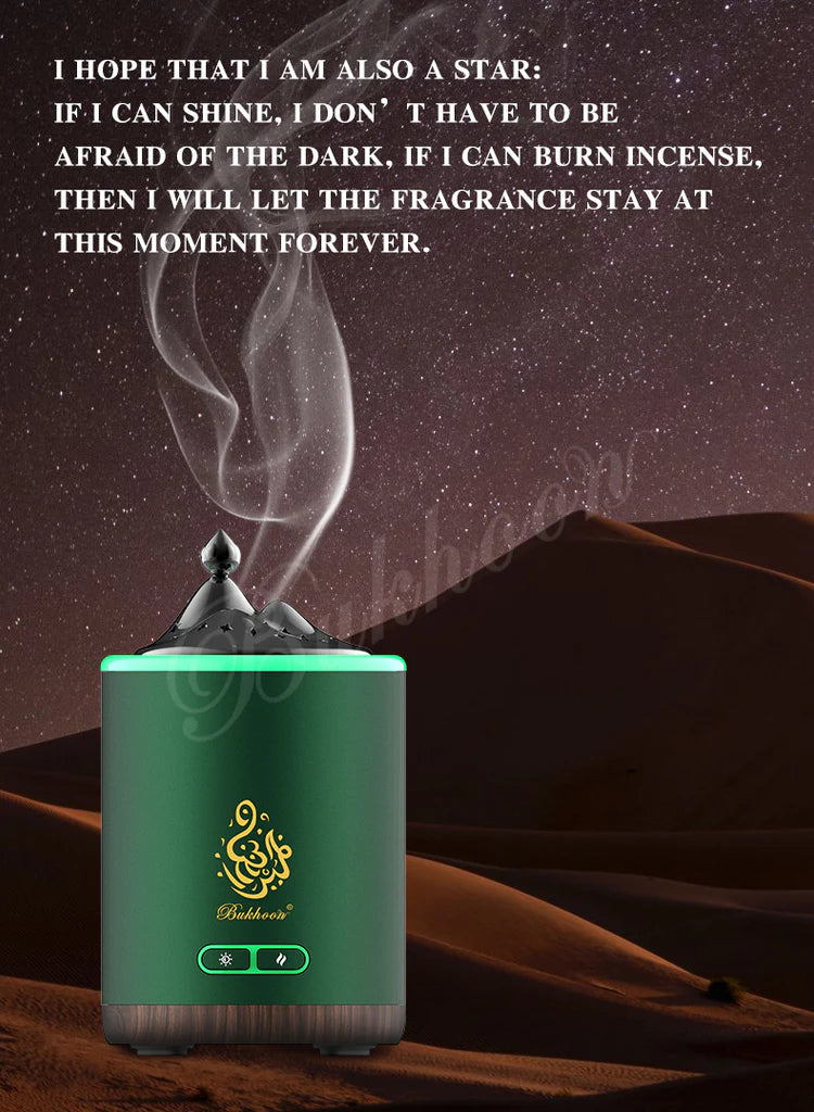 Exquisite Mountain Bukhoor Burner & Incense Diffuser | USB Rechargeable & Portable