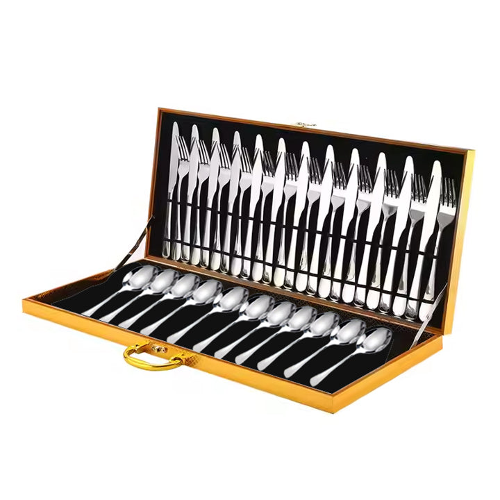 36-Piece Stainless Steel Luxury Flatware Cutlery Set