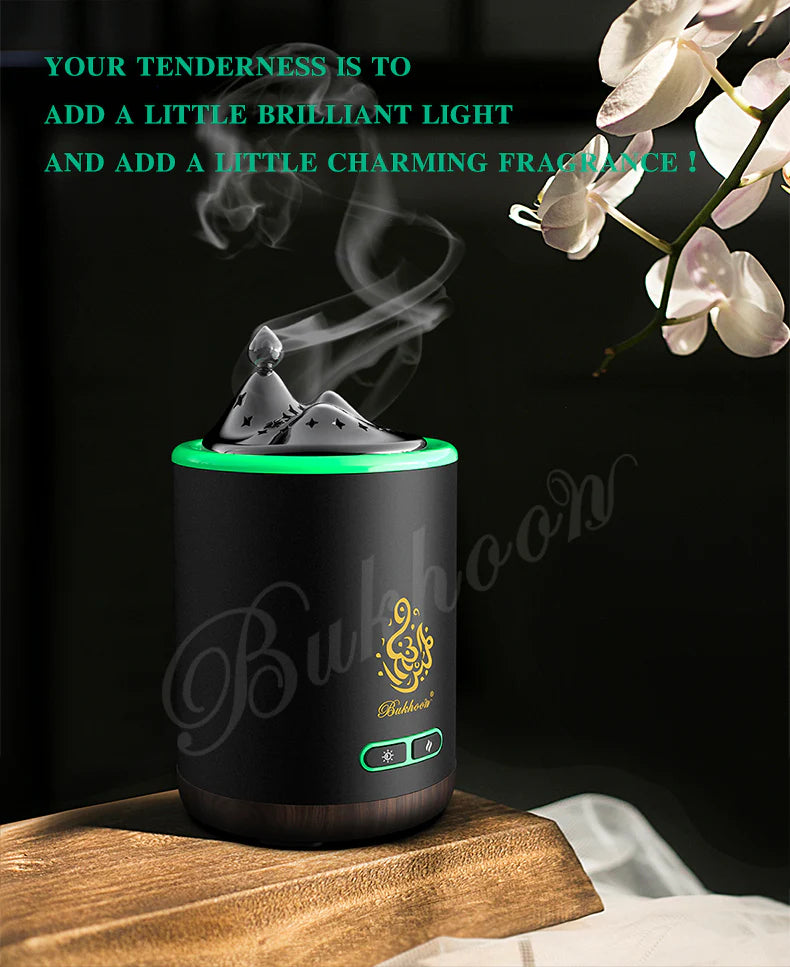 Exquisite Mountain Bukhoor Burner & Incense Diffuser | USB Rechargeable & Portable
