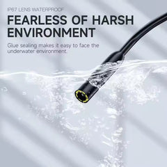 HD Industrial Endoscope Inspection Camera with 2.0" LCD Display, Waterproof & Adjustable LED Lights - 5 Meters Length