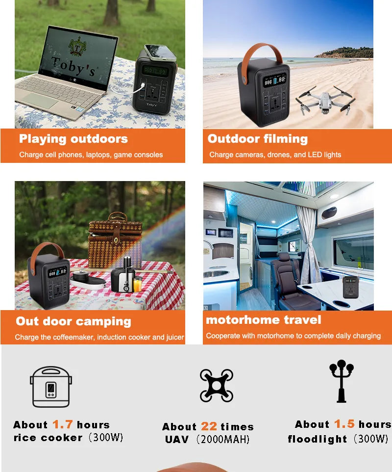 Toby's Portable Power Station with Fast Charging, Car Jump Starter, and Multiple Charging Options - 47000mAH capacity