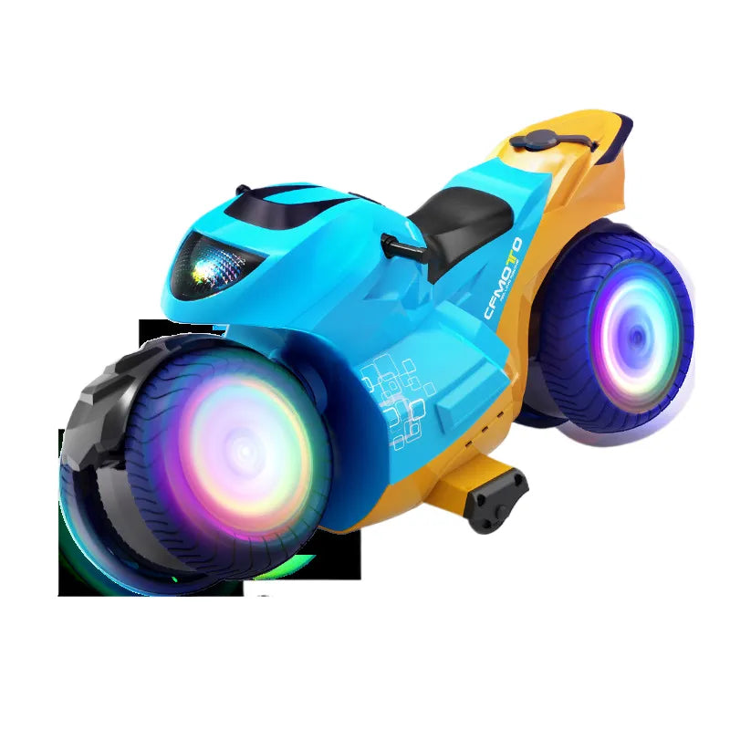 Drift Spray Stunt Motorcycle Toy – 2.4G Remote & Gesture Control with Dynamic Lights & Sounds