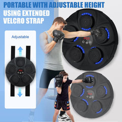 Black Bull Music Boxing Machine, Rechargeable Boxing Equipment, Home Smart Boxing Target Workout Machine Digital Boxing for Kids and Adults