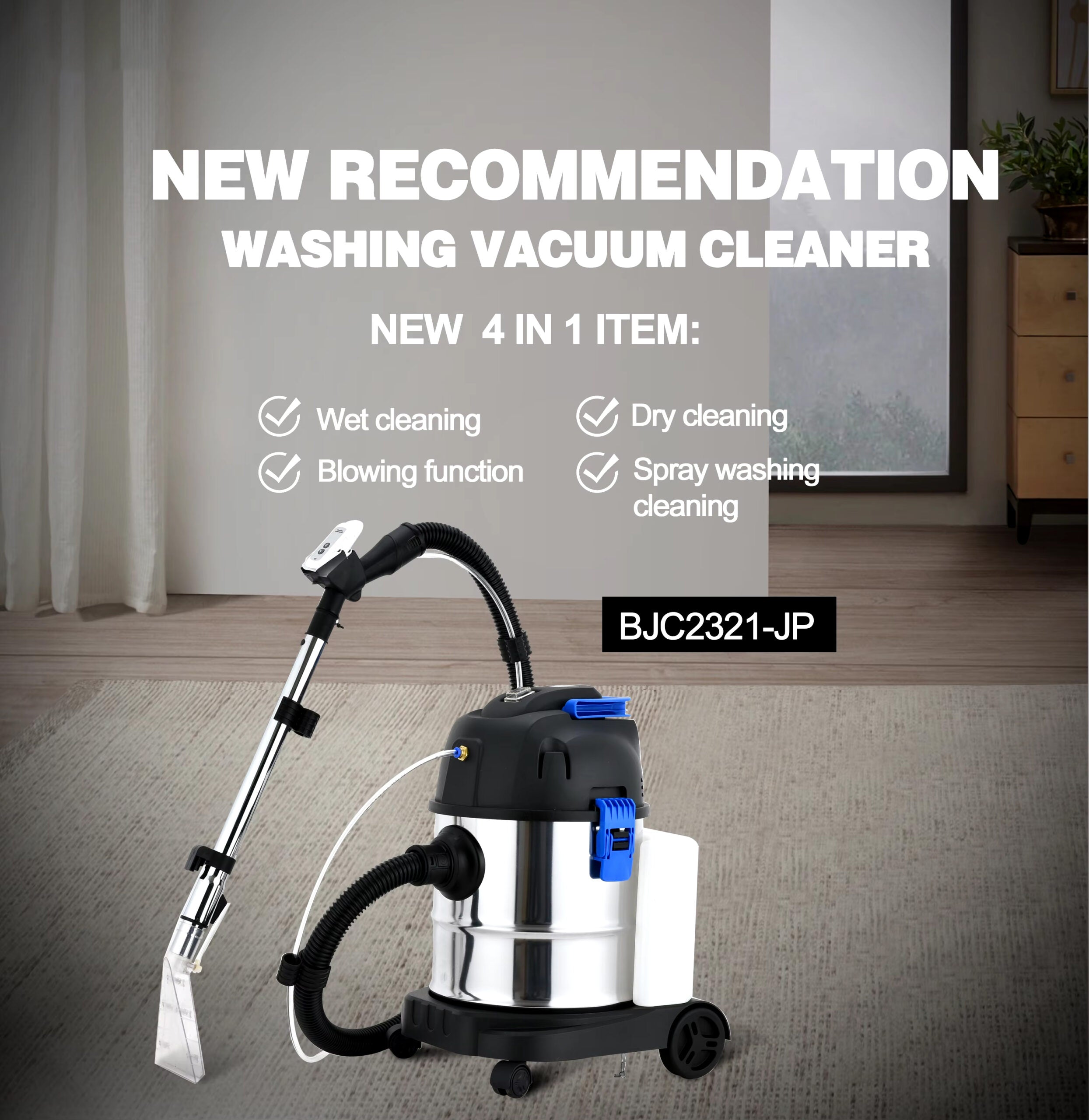 Puresweep 3-in-1 Wet & Dry Vacuum & Carpet Cleaner with Blower & Water Spraying for Floor, Carpet, Sofa & Car Upholstery Cleaning - 20L Capacity & 2800W