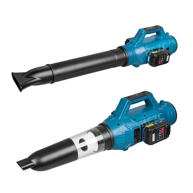 2 in 1 Air Blower & Vacuum Cleaner 18V Li-Ion Cordless Dust Blower with Super Strong Wind, High Speed Motor and LED High Brightness Lighting