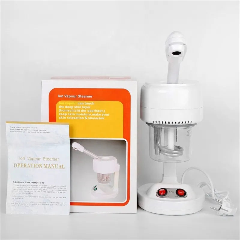 450W Steam Beauty Ion Vapour Facial Steamer with Ozone Function, Hot Steam, Adjustable Spray Nozzle, Low Water Alarm & Auto Shut-Off