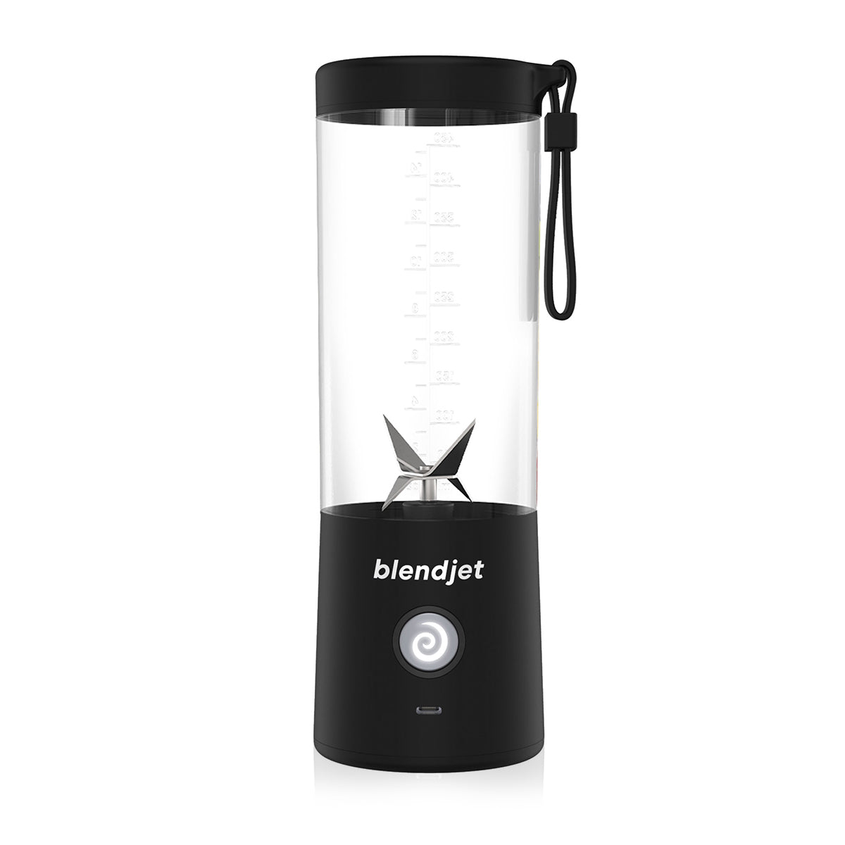 Blendjet V2 Portable Blender 16oz, Smoothie Maker, Fruit Blender, BPA-Free, 475ml, 200W, Sports Bottle, USB-C Rechargeable - Black