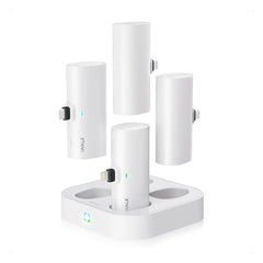 LinkPod Family Charging Station with 4 Outputs (3 USB-C & 1 Lightning) - White