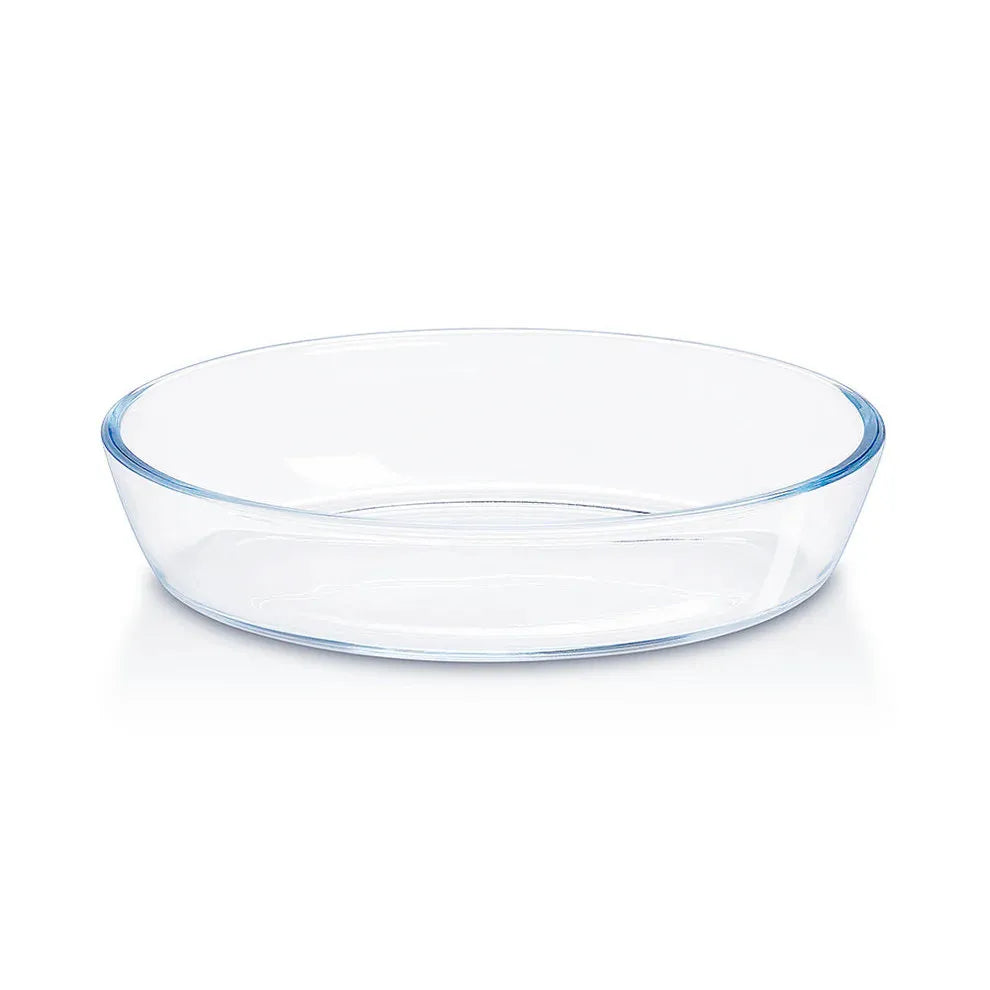 Borosil Oval Borosilicate Glass Baking and Serving Dish, Oven Microwave Freezer Safe Scratch Resistant Clear Bakeware
