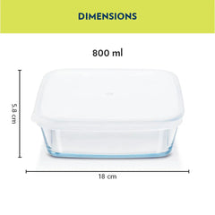 Borosil Square Borosilicate Glass Baking Dish with Lid, Oven Microwave Freezer Safe Scratch Resistant Food Storage Bakeware