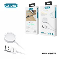 Go-Des Wireless Magnetic Smart Watch Charger Cable for Apple Watch with USB Fast Charging, Intelligent Safety Chip & 1.5m TPE Cable