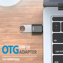 Go-Des GD-CT036 USB-C to USB 3.0 OTG Adapter with Zinc Alloy Body, Plug & Play High-Speed Data Converter