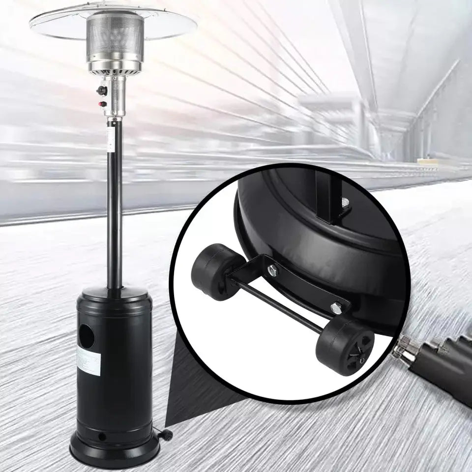 High-Powered Vertical Outdoor Gas Patio Heater - 13000W - Brown