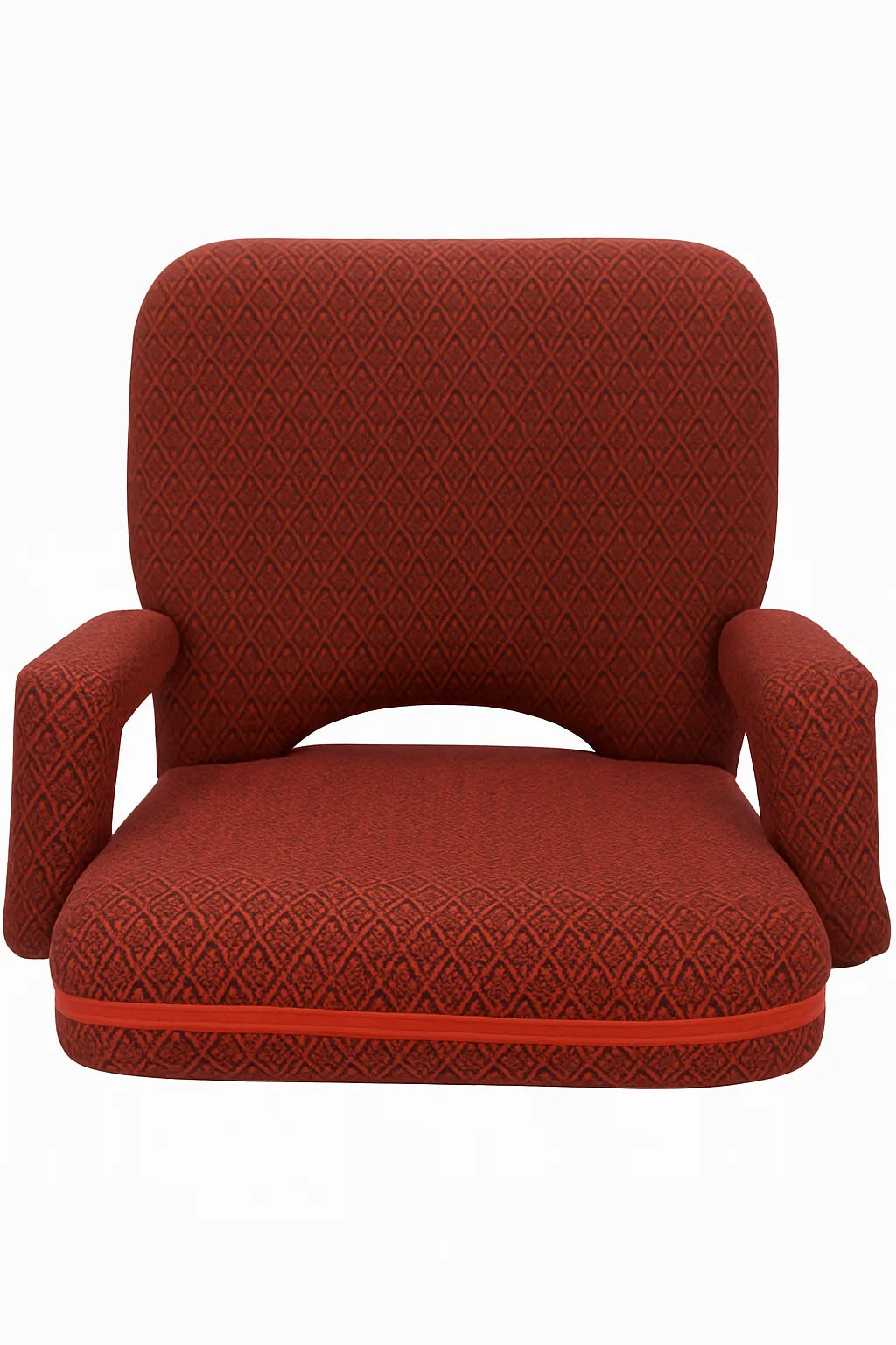 Adjustable Folding Floor Chair with Armrests & 6-Position Backrest for Camping Picnic & Outdoors