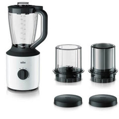 Braun PowerBlend Blender with 2 Mill 1.7 Liters 800 Watts, White - JB3123WH