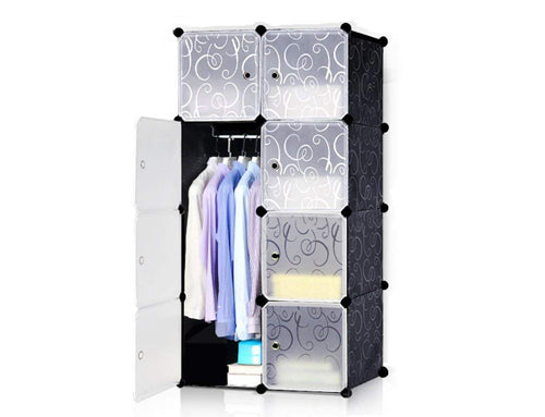 8 Cube Multipurpose Waterproof Wardrobe Metallic Wire Storage Organiser