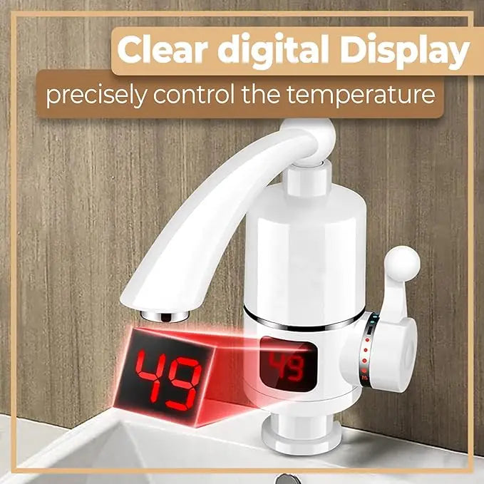 3000W Instant Electric Heating Water Faucet with LCD Temperature Display