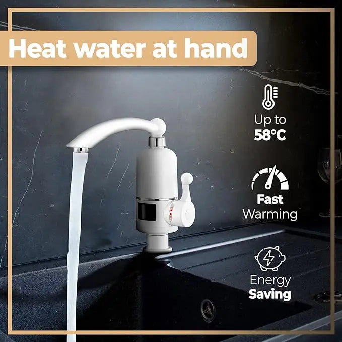 3000W Instant Electric Heating Water Faucet with LCD Temperature Display