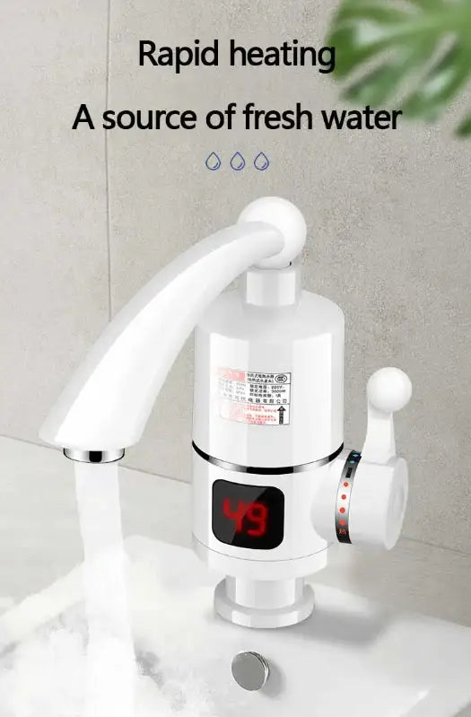 3000W Instant Electric Heating Water Faucet with LCD Temperature Display