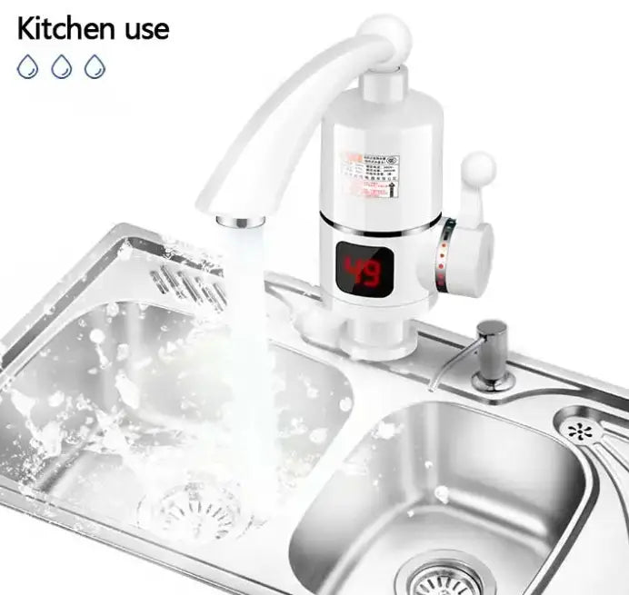 3000W Instant Electric Heating Water Faucet with LCD Temperature Display