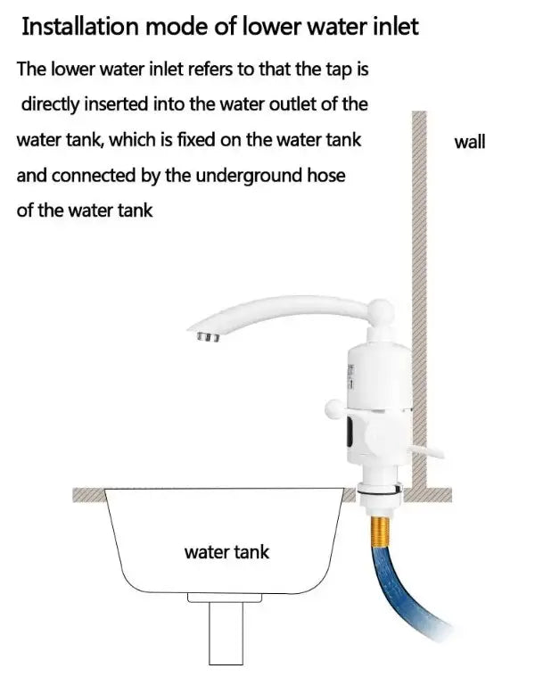 3000W Instant Electric Heating Water Faucet with LCD Temperature Display