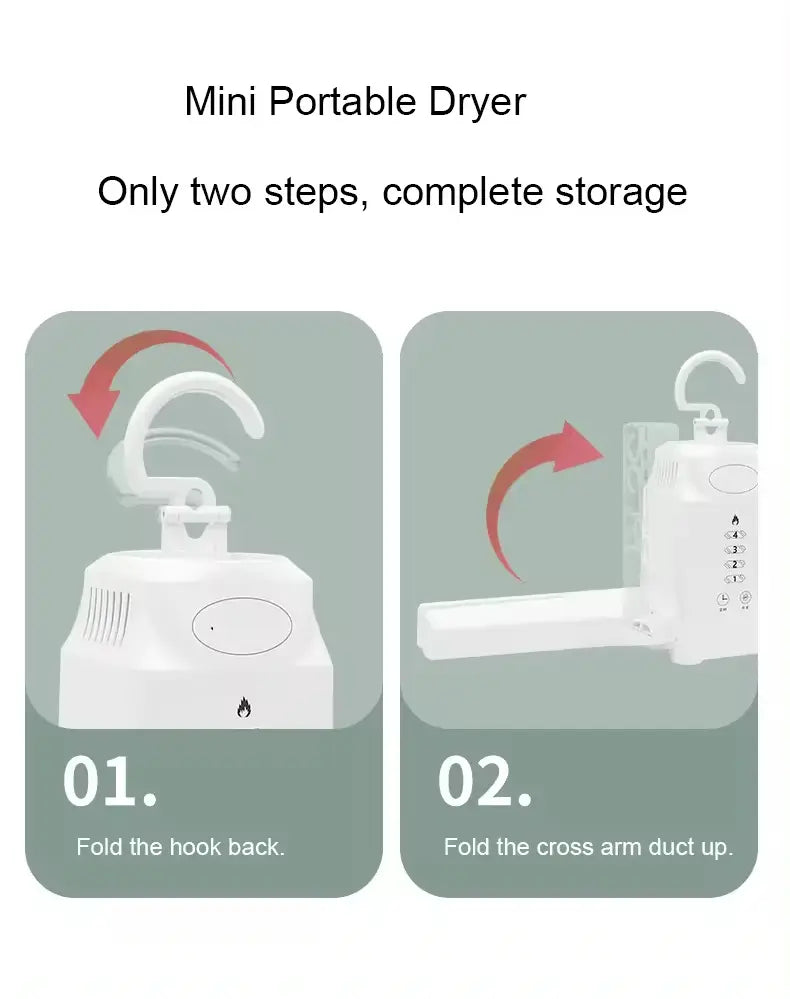 Smart Electric Foldable Portable Clothes & Shoes Dryer