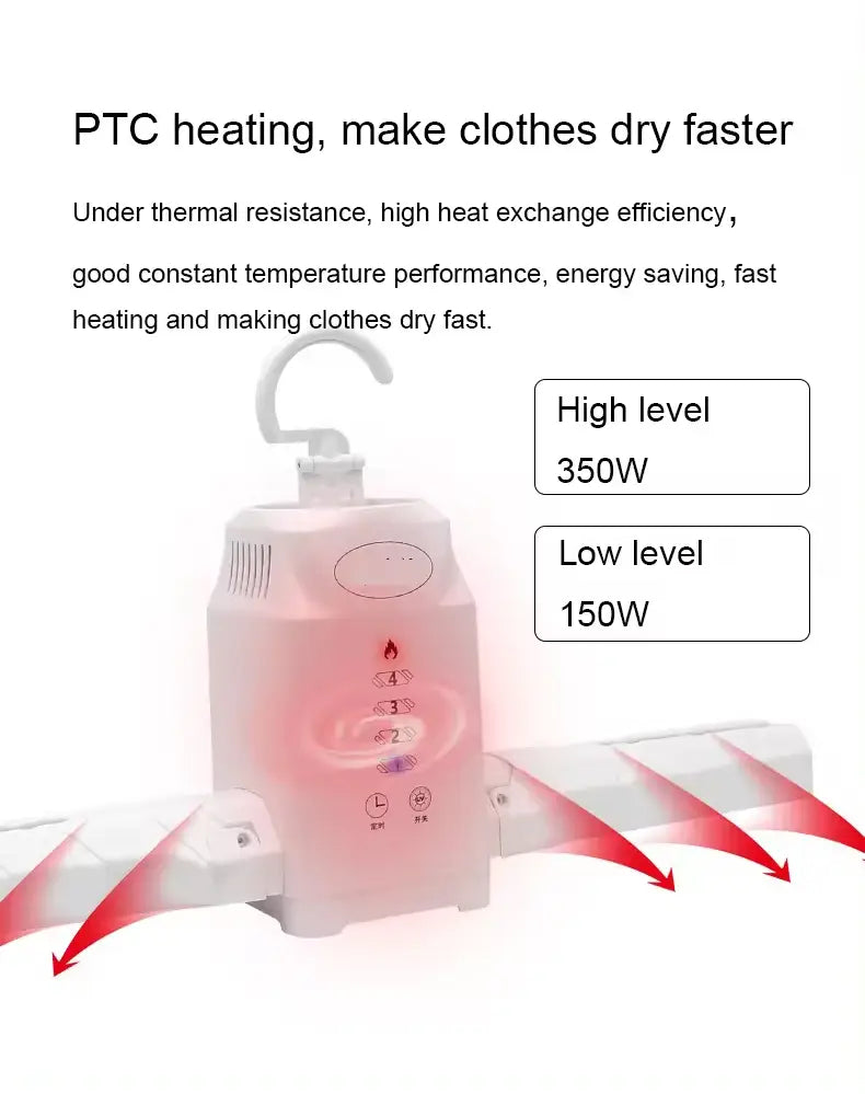 Smart Electric Foldable Portable Clothes & Shoes Dryer