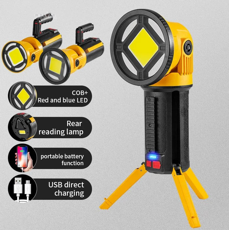High Lumen Removable Handle Hunting Multifunctional Emergency 4500 mAh Searchlight LED Torch Flashlight