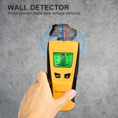 3-in-1 Digital Wall Stud Finder & Sensor Detector with LCD Display, Center & Edge Detection for Wood, Metal & Live AC Wires