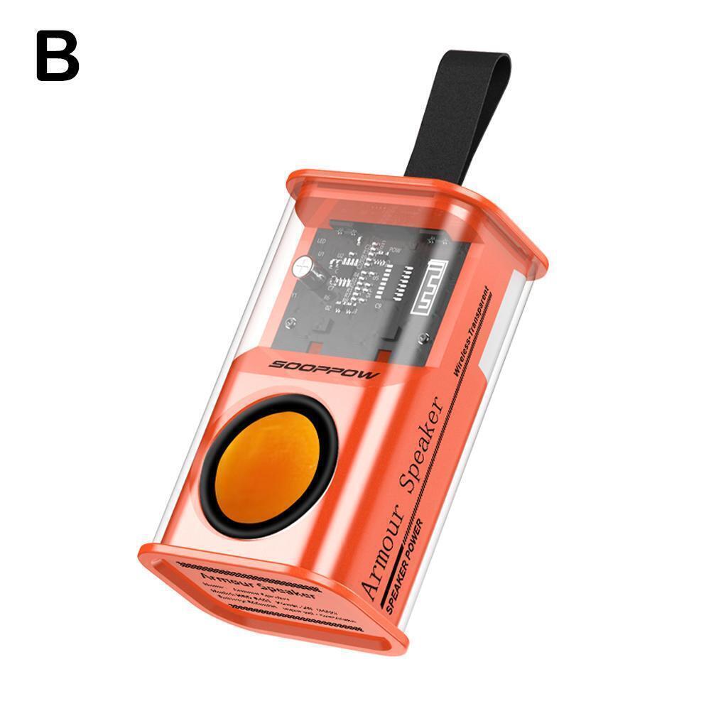 Transparent Mini Wireless Bluetooth Speaker with High Quality Sound and RGB Light
