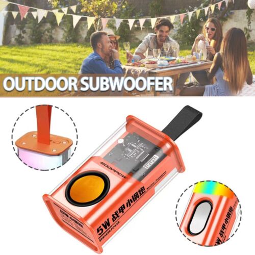 Transparent Mini Wireless Bluetooth Speaker with High Quality Sound and RGB Light
