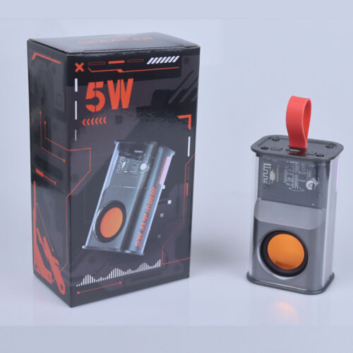 Transparent Mini Wireless Bluetooth Speaker with High Quality Sound and RGB Light