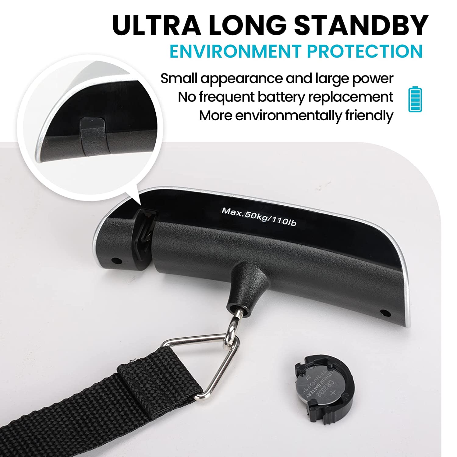 Portable Digital Luggage Weighing Scale with 110lb/50kg Capacity