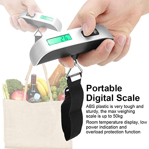 Portable Digital Luggage Weighing Scale with 110lb/50kg Capacity