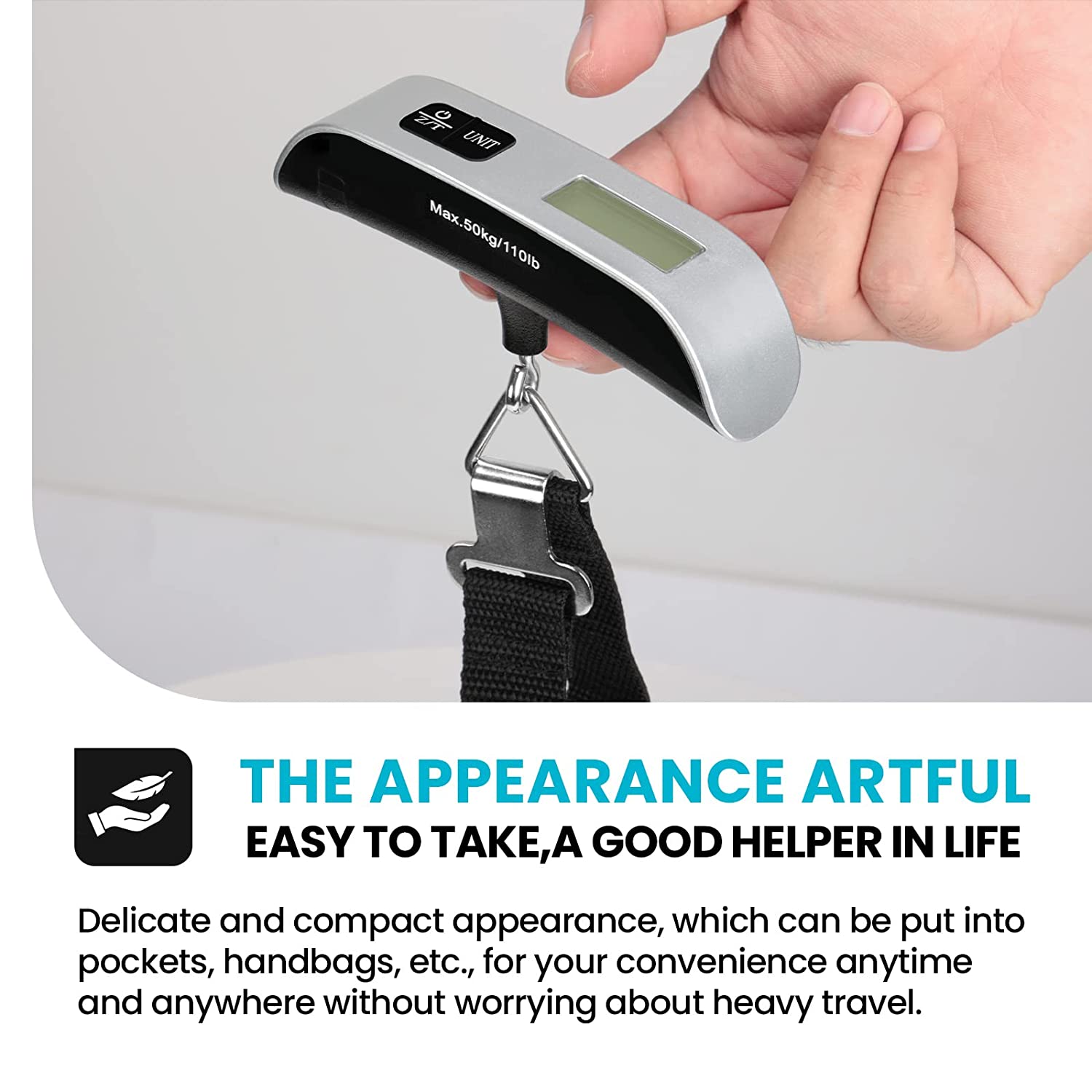 Portable Digital Luggage Weighing Scale with 110lb/50kg Capacity