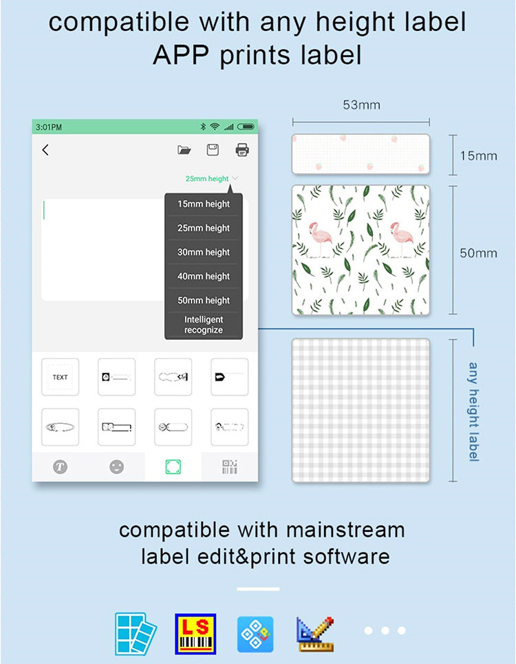Mini Portable Bluetooth Pocket Printer with Thermal Printing and Wireless & USB Connectivity for PC