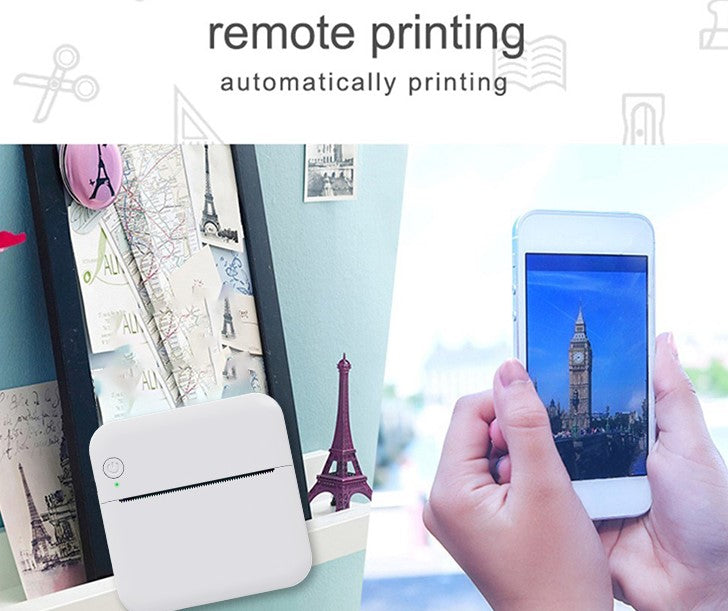 Mini Portable Bluetooth Pocket Printer with Thermal Printing and Wireless & USB Connectivity for PC