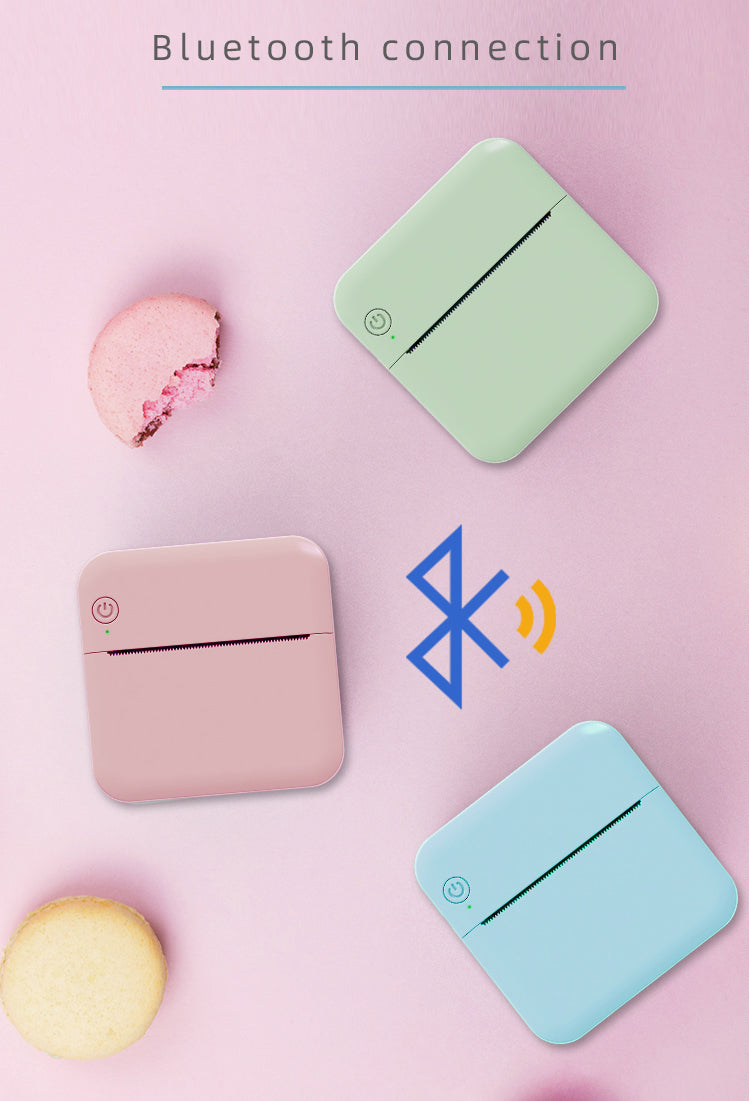 Mini Portable Bluetooth Pocket Printer with Thermal Printing and Wireless & USB Connectivity for PC