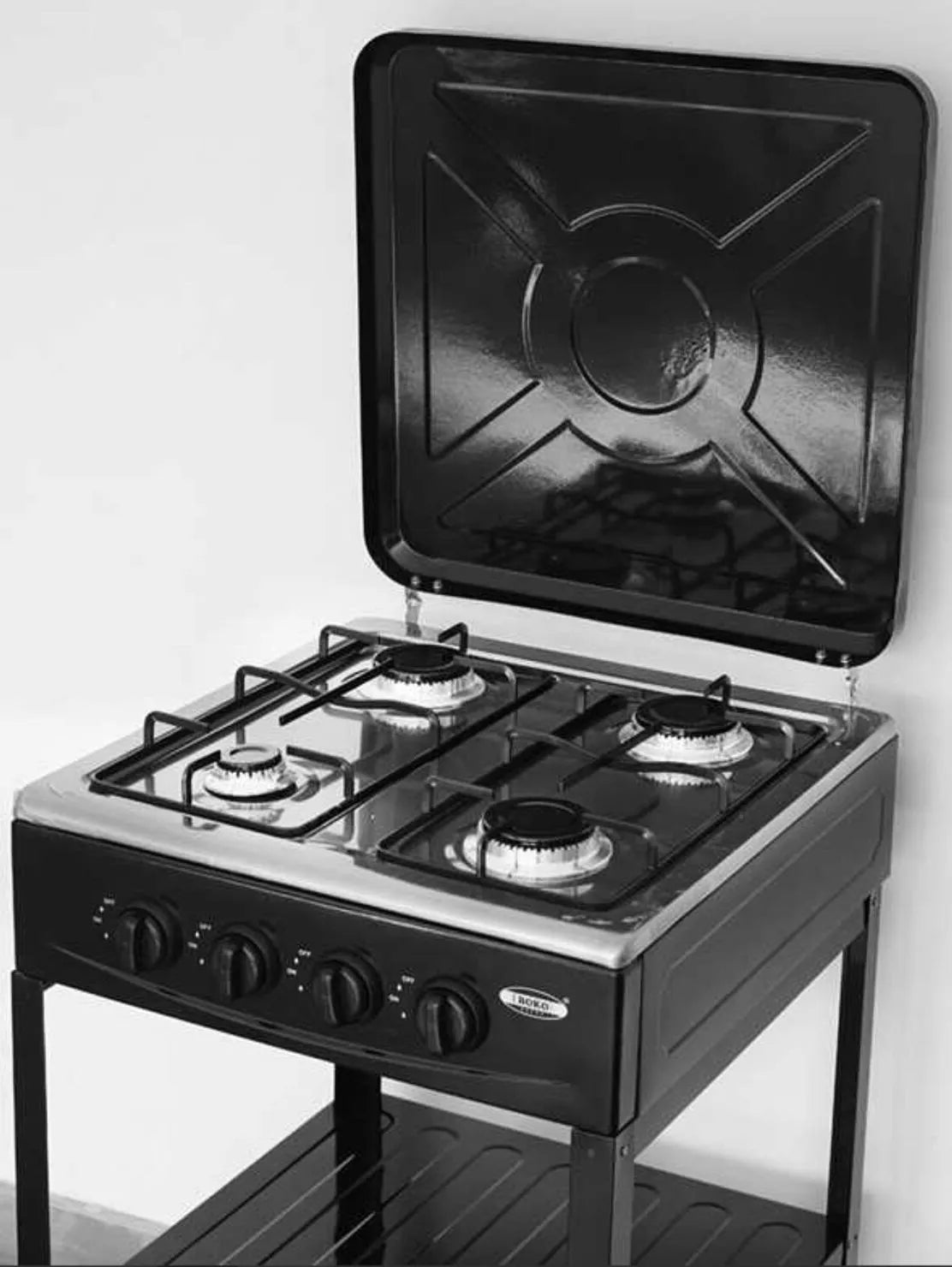 Boko Deluxe 4 Burner Gas Stove with Auto Ignition & Detachable Legs for Outdoor Cooking, Home and Adventures